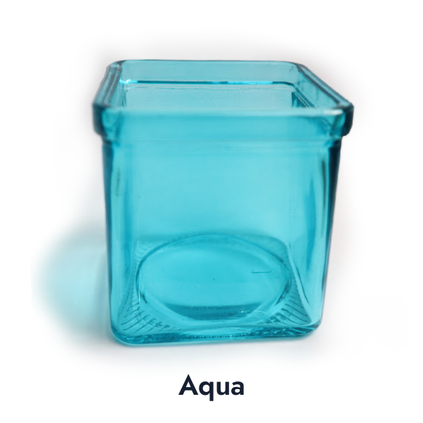 Square Glass Candle Containers - Limited Edition