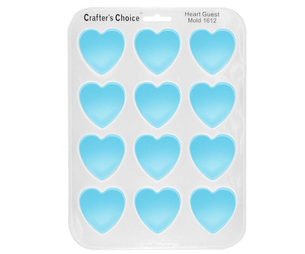 Silicone Soap Mold - Small Heart Guest Size Mold - Crafter's Choice 1612