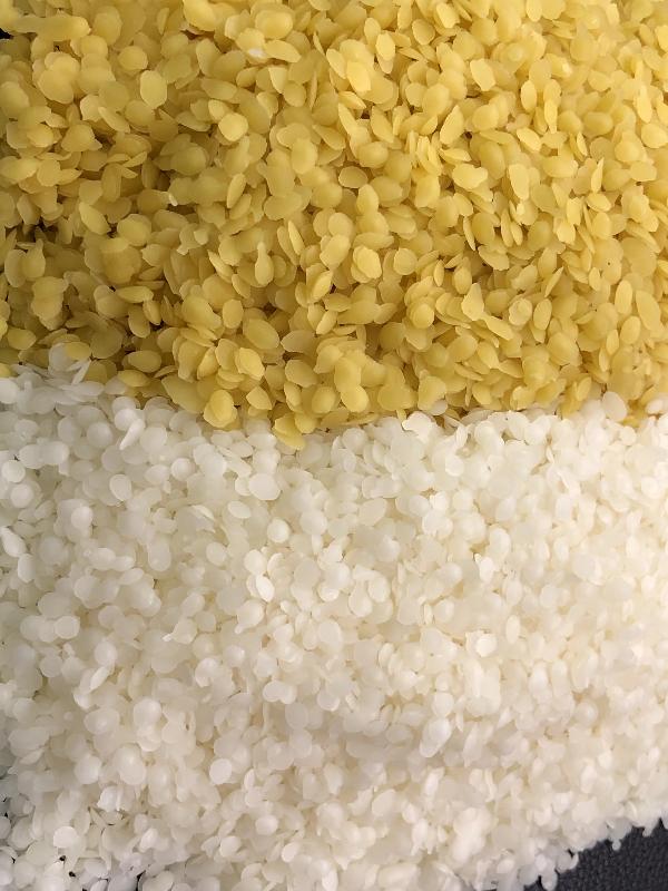 100% Pure Organic Beeswax Pellets in White & Yellow, Bulk Wholesale