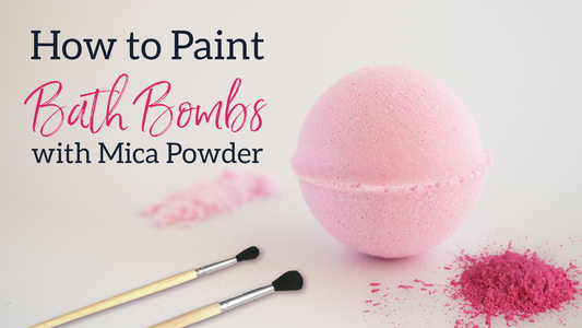 how to paint bath bombs with mica powder