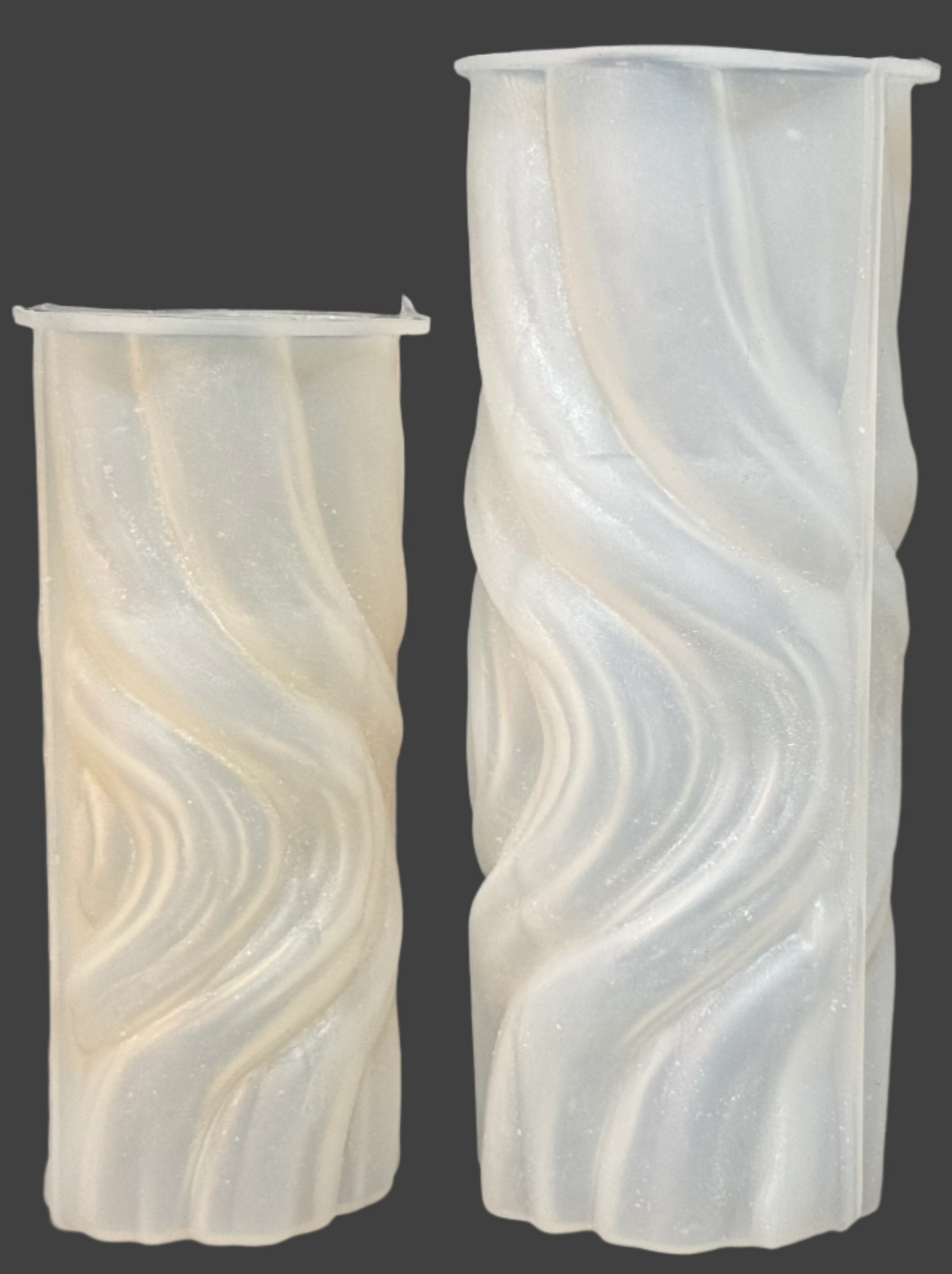3D Spiral Wave Mols for Candles & Resin - Set of 2
