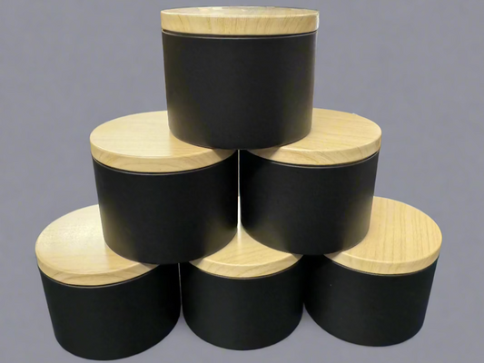 Black Candle Tins with Lid