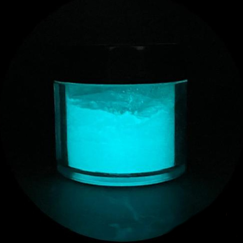 Blue glow in the dark powder for soap