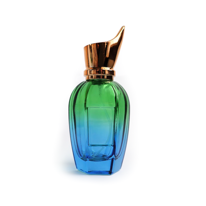 Green Blue Glass Perfume Bottle