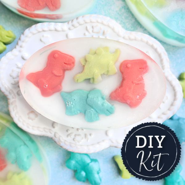 DIY kit dinosaur melt and pour soap