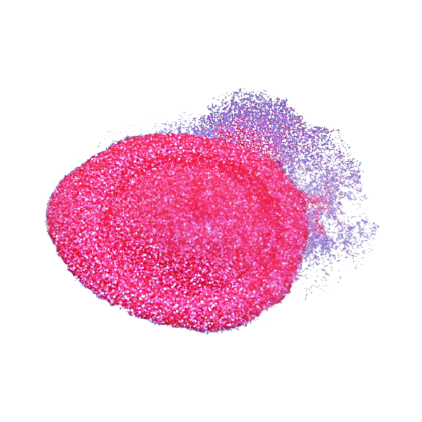 Vermilion Red Pink Glitter