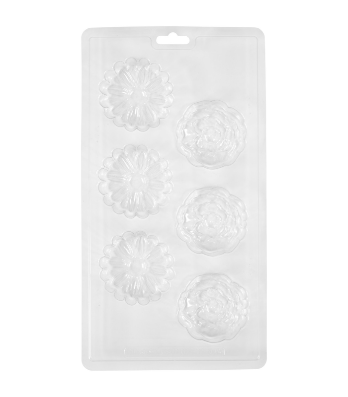 Plastic flower candy mold