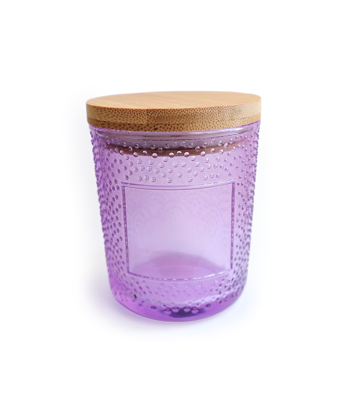 Pleiades 8oz Textured Candle Jar With Lid Northwood Distributing