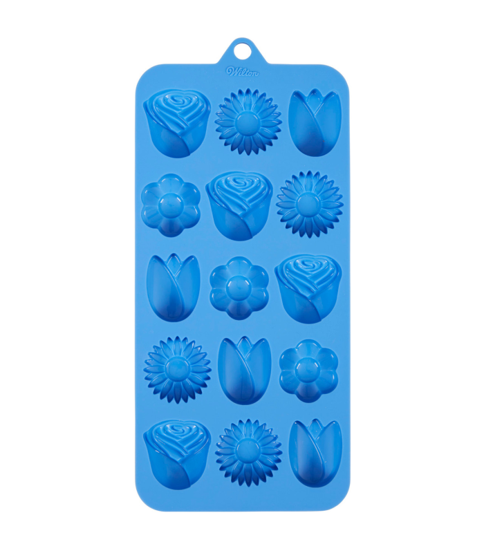 Silicone flower mold for soap embeds and wax melts