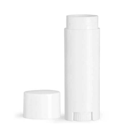 Oval Lip Balm Tube Set - White