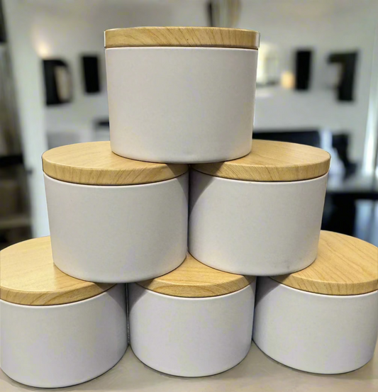 Modern White Candle Tins