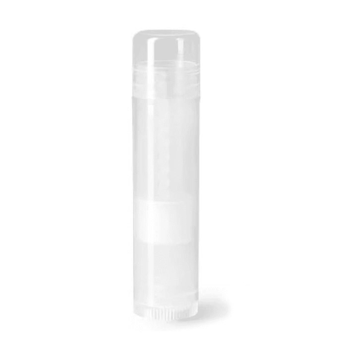 clear plastic lip balm tube