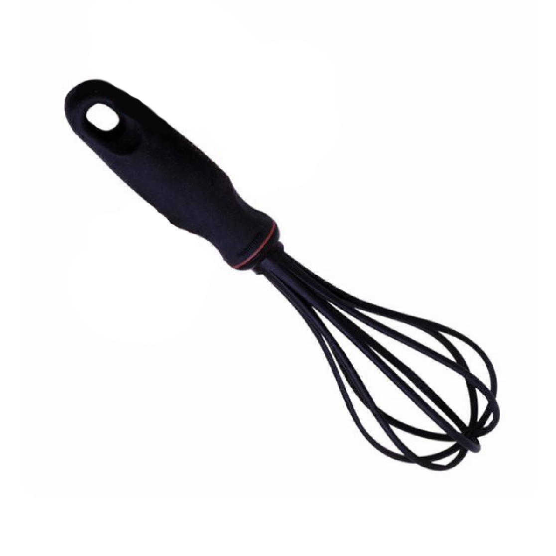 black nylon whisk with easy grip handle