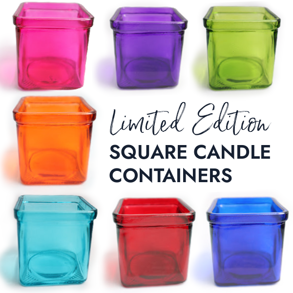 Square Glass Candle Containers