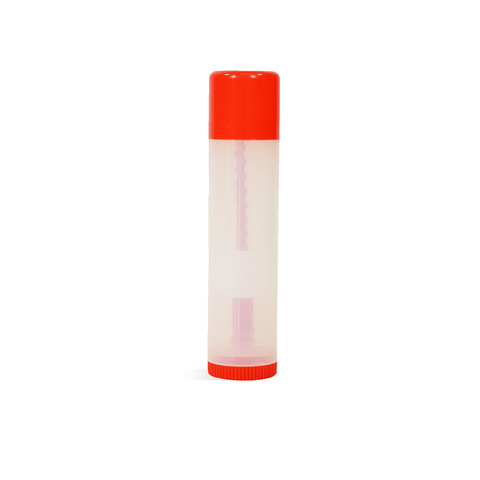 Round Lip Balm Tube with Red Cap & Dial