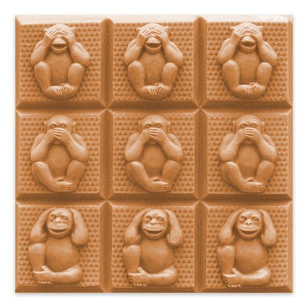 Monkey Soap Mold - 3 Wise Monkeys Tray Mold for Soap Making