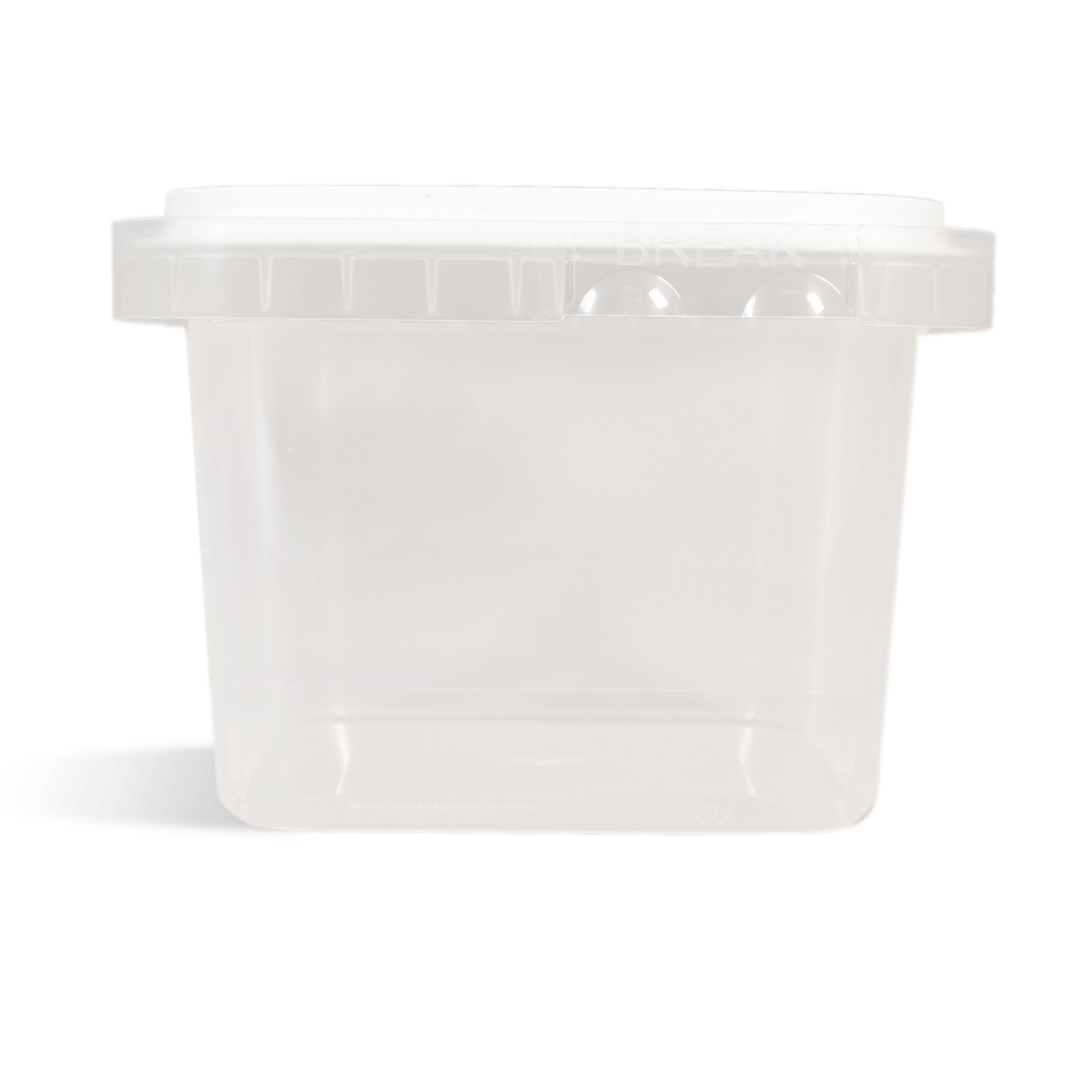 Square Storage Tub with Tamper Evident Lid