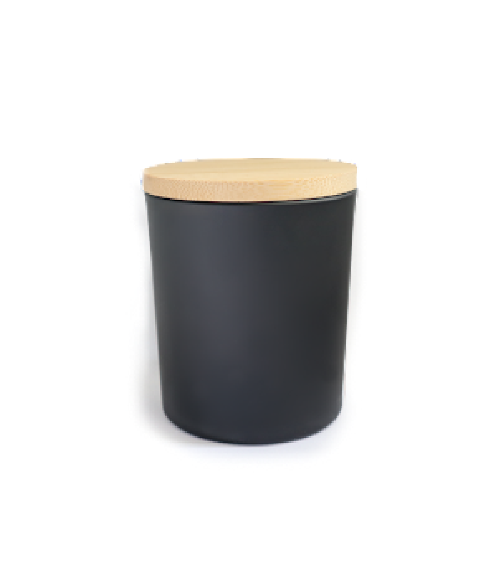 10 oz matte black candle container