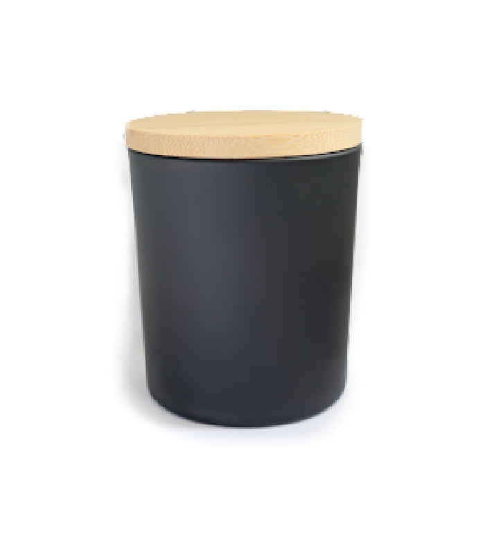14 oz matte black candle container