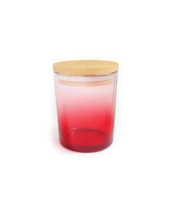 Gradient red 8 oz candle container