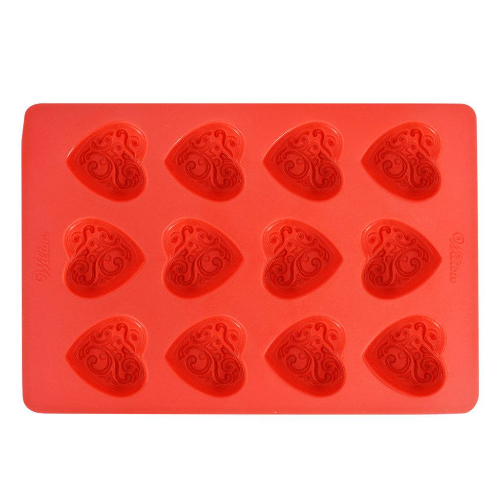 Mini / Small Victorian Heart Silicone Mold - Soap Making & Cosmetics - Food Grade Silicone
