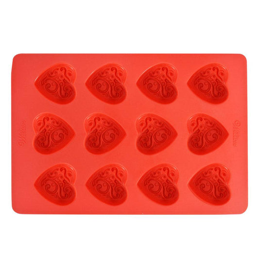 Mini / Small Victorian Heart Silicone Mold - Soap Making & Cosmetics - Food Grade Silicone