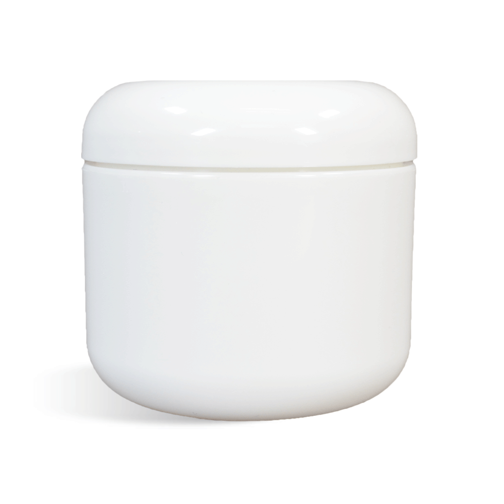 White Cosmetic Jar with Dome Lid - 2oz