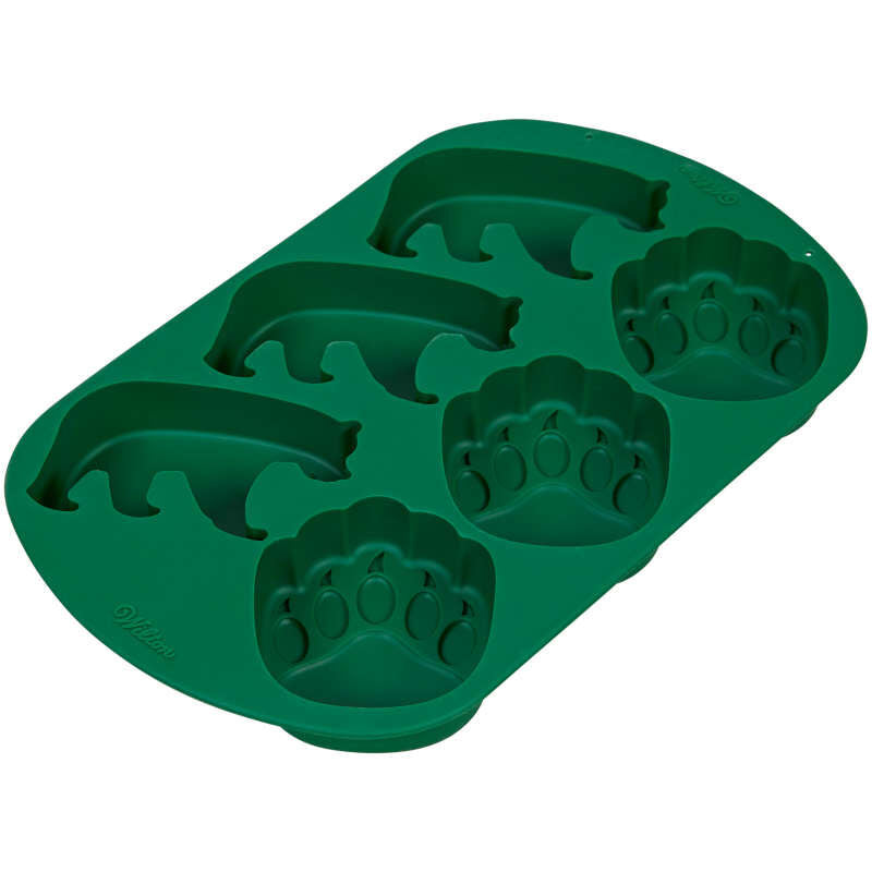 Silicone Soap Mold - Camping Adventure Mold with Bear and Paw Print