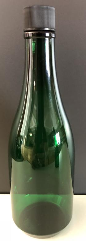 Plastic Champagne Bottle - 14.5oz Green Keuka Round