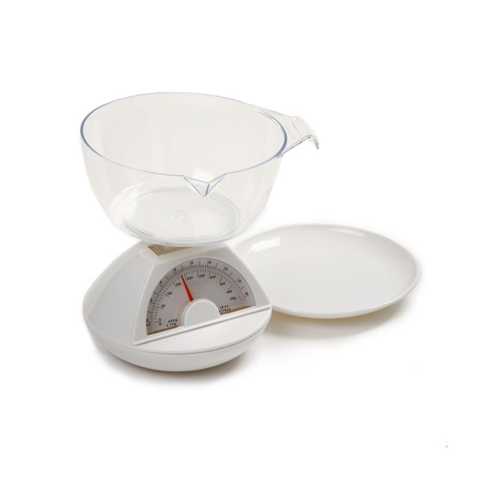 plastic kitchen scale with bowl