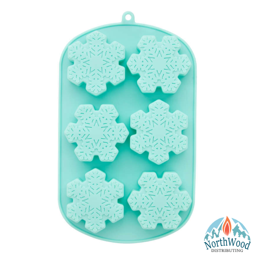 silicone snowflake soap mold back