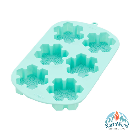 silicone snowflake soap mold side