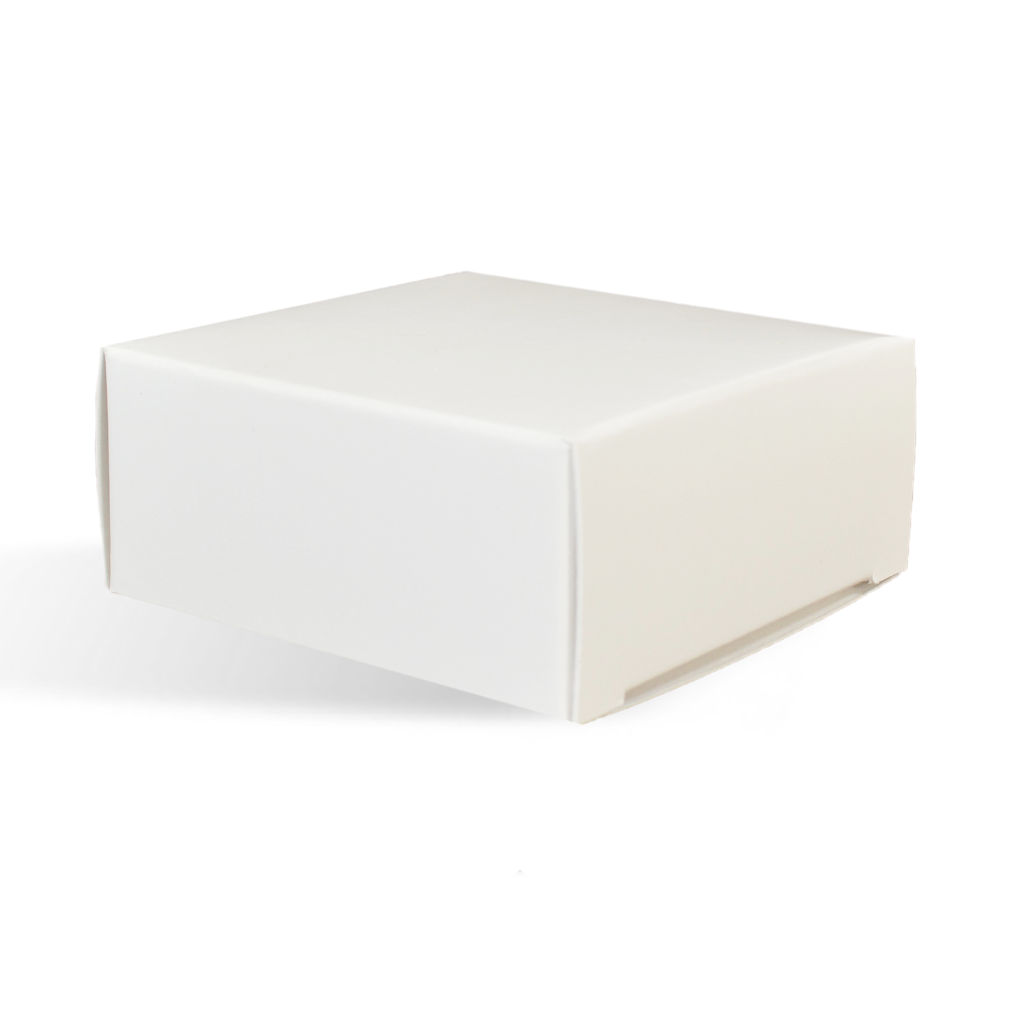 Square white soap box with no window